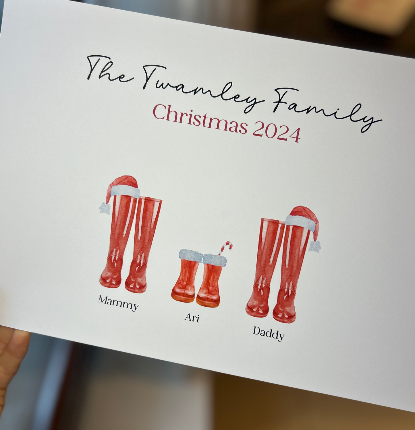 Christmas Wellies Print