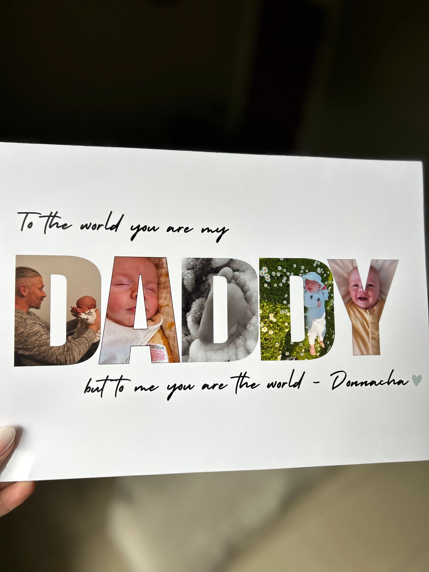 Fathers day gifting, photo collage print, father print