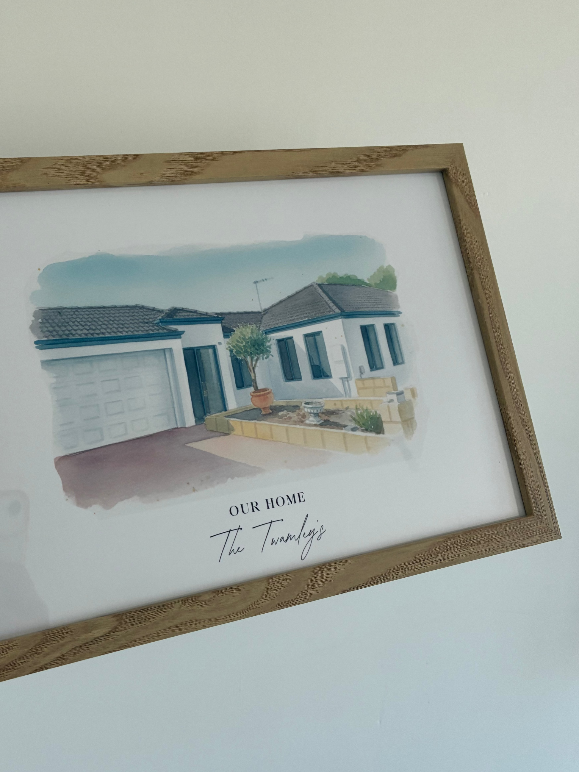 new home portrait, personalised home gift, photo of an illustrated house, gift for new home